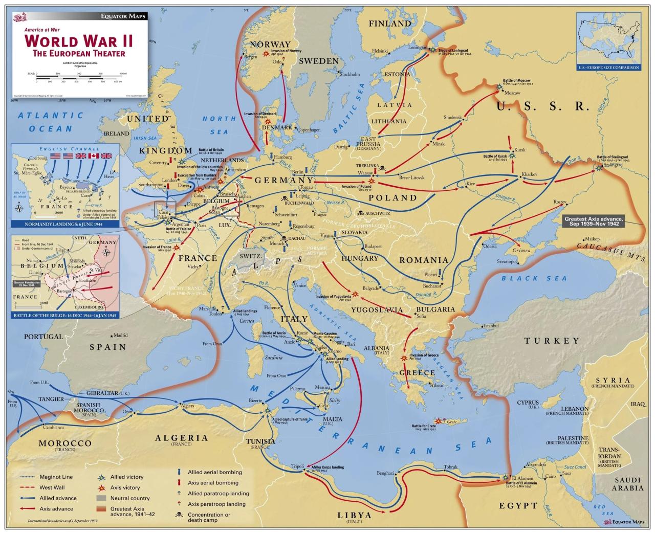 Major battles of ww2 map worksheet