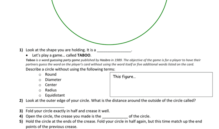 Unit 10 test study guide circles answer key