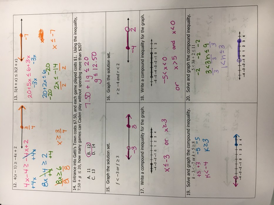 Unit 1 equations and inequalities answers